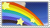 Rainbow with stars